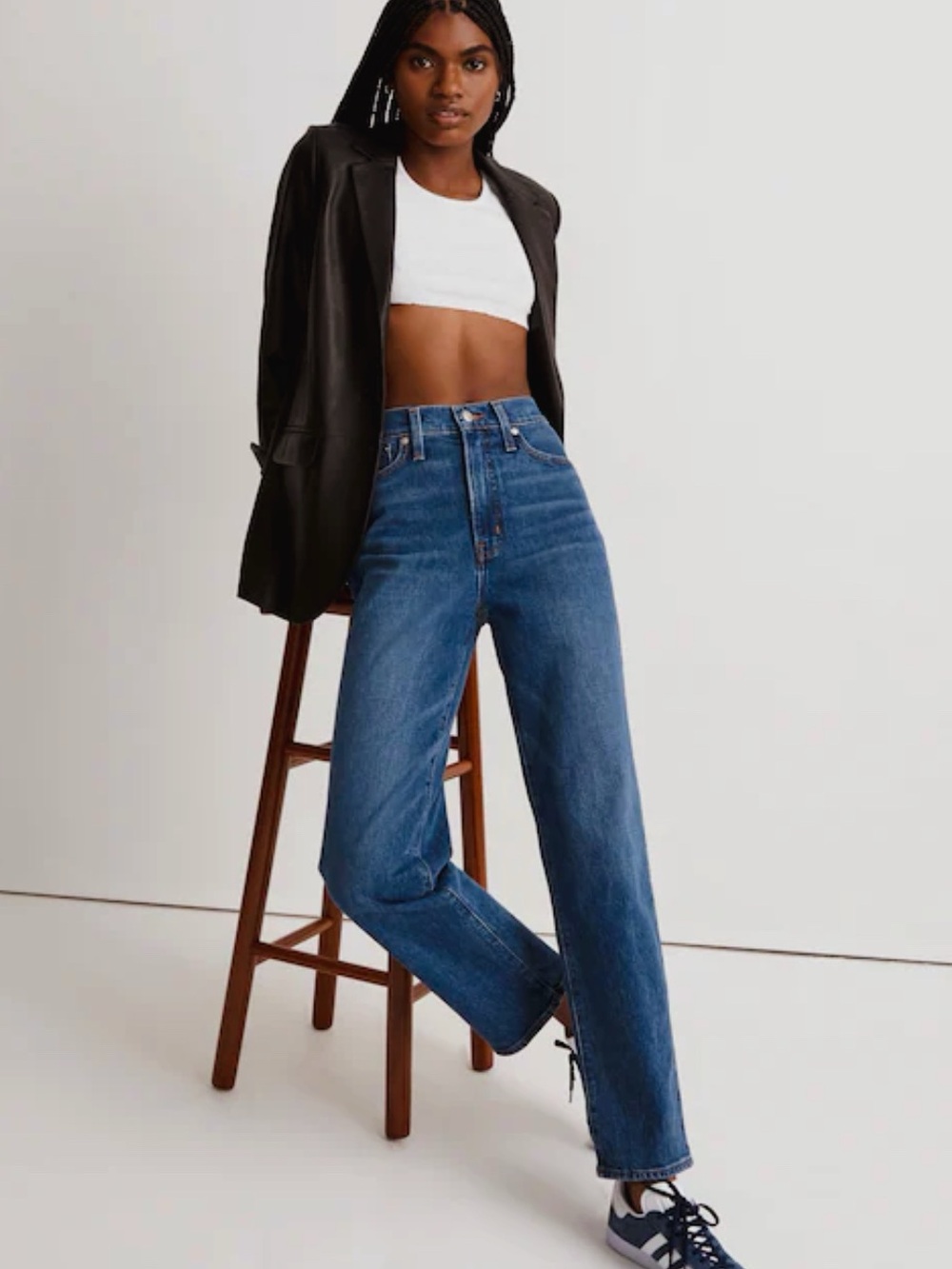 Madewell The Perfect Vintage Straight Jeans in Medium Wash Size 25